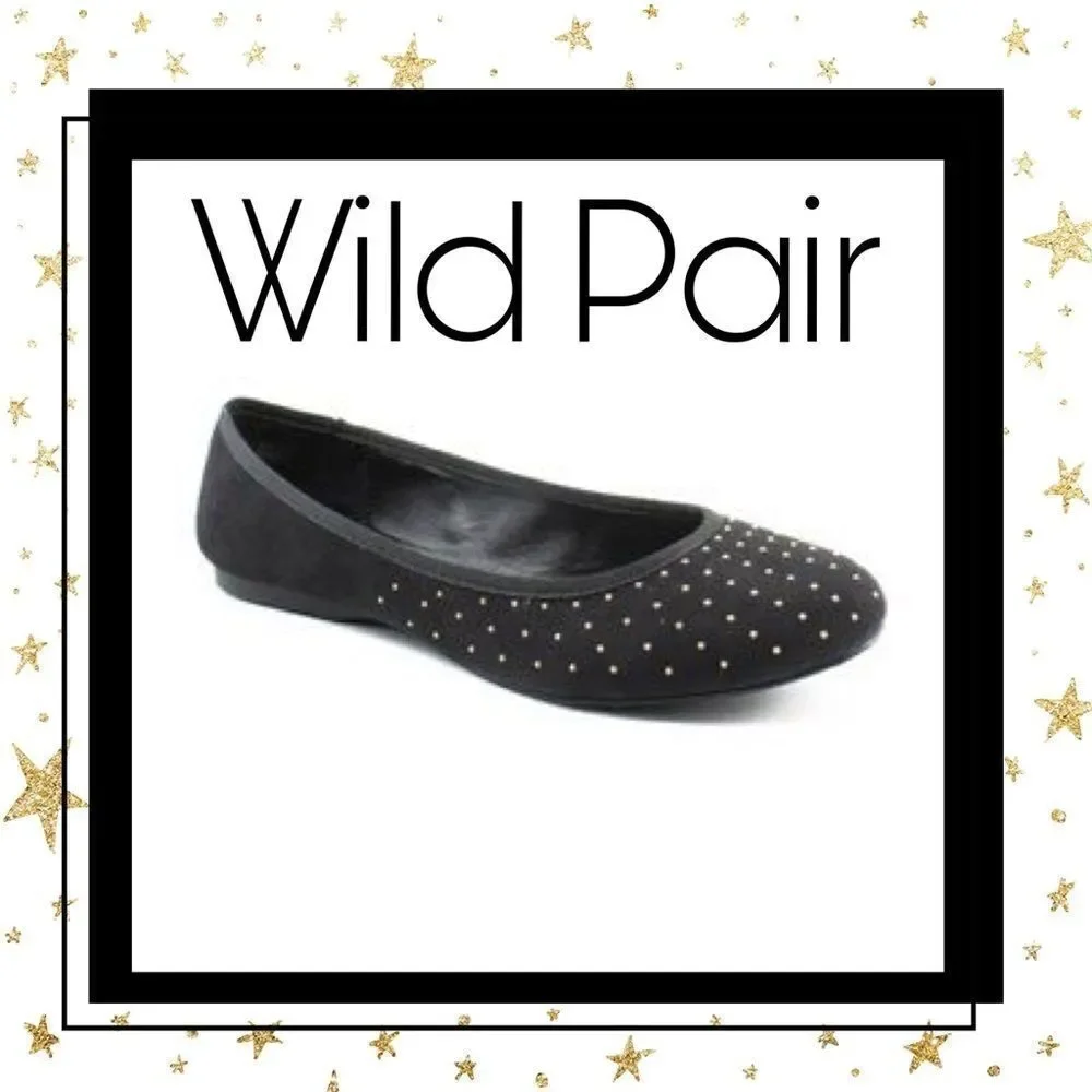 NEW Wild Pair Black Slip On Flats Loafers 7.5